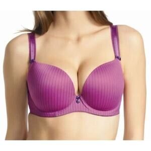 Freya Deco Hatty 30E‎ Underwired Moulded
Plunge Smooth Viola/Pink Bra
